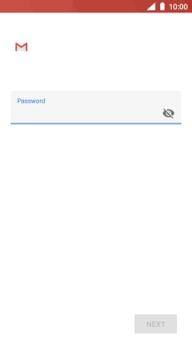Press the field below 'Password' and key in the password for your email account.