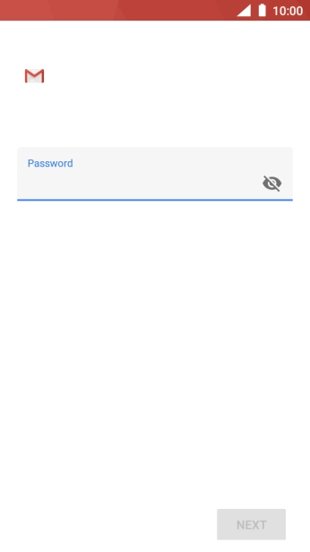 Press the field below 'Password' and key in the password for your email account.