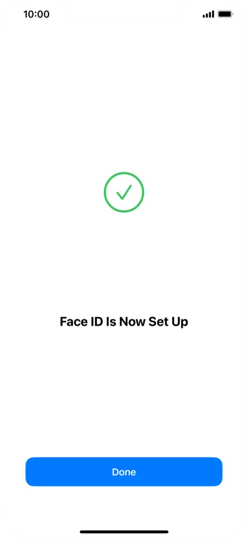 Press Done. If you haven't previously selected a phone lock code, key in a code of your own choice twice.