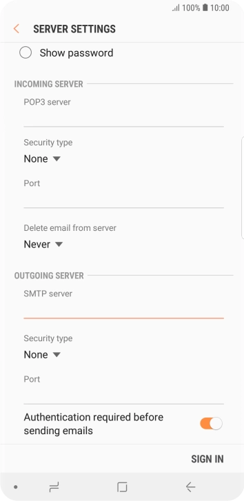 Press the drop down list below 'Security type'.