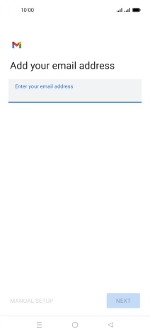 Press the field below 'Enter your email address' and key in your email address.