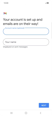 Press Your name and key in the required sender name.