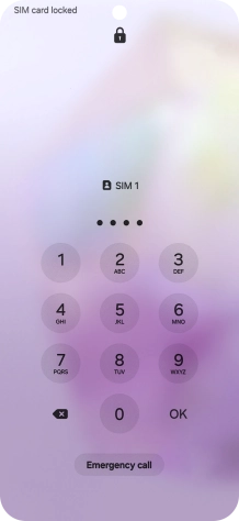 Key in your SIM PIN and press OK. The default SIM PIN is 0000.