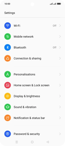 Press Notification & status bar.