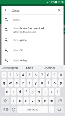 Key in the name or subject of the required app and press the search icon.