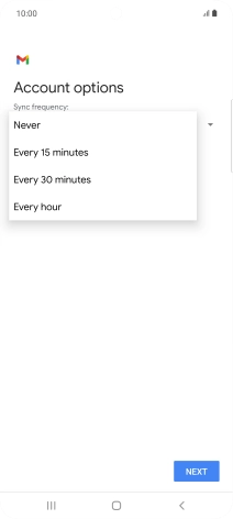 Press the required setting.