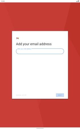 Press the field below 'Enter your email address' and key in your email address.