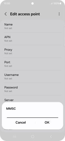 Key in http://mmsc.mms.o2.co.uk:8002 and press OK.