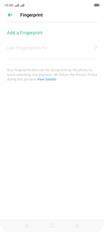 Press Add a Fingerprint.