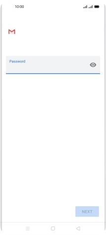 Press the field below 'Password' and key in the password for your email account.