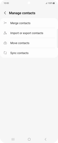 Press Import or export contacts.