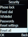 Select Reset all.