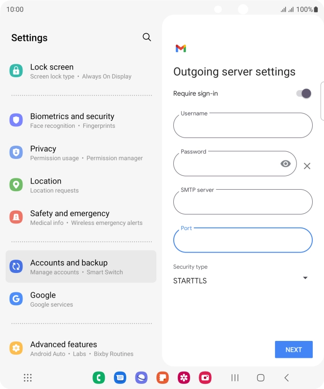 Press the drop down list below 'Security type'.