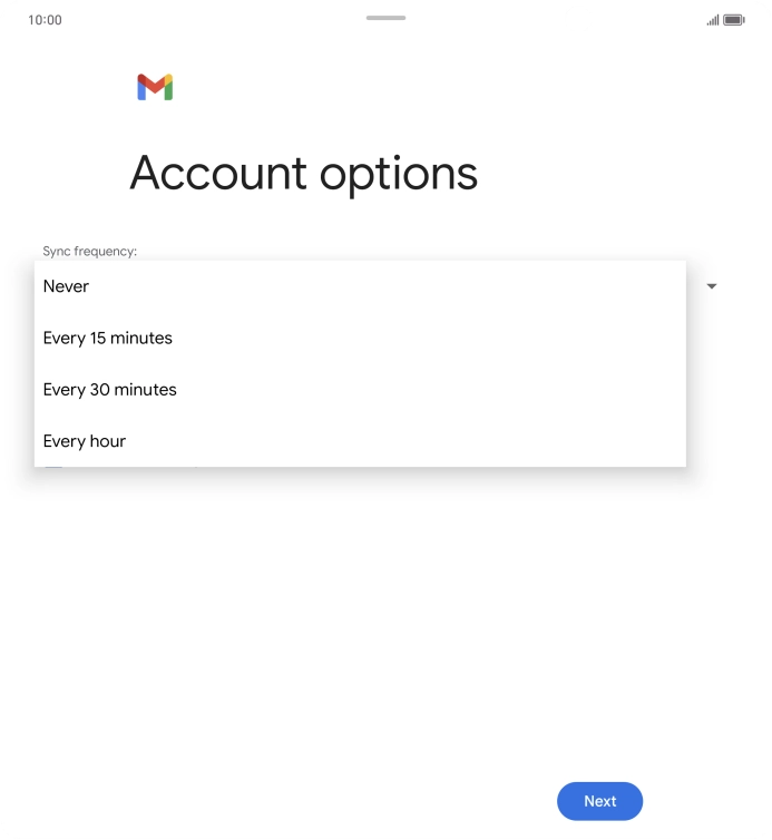Press the required setting. Press the required setting.