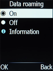 Select Off to turn off the function. Select Off to turn off the function.