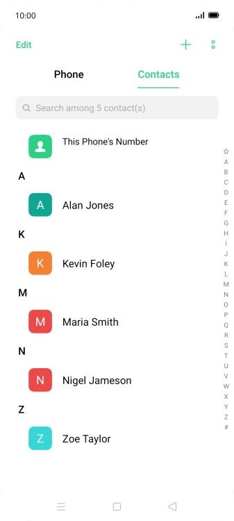 Press the menu icon.