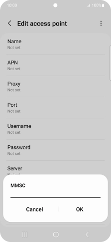 Key in http://mmsc.mms.o2.co.uk:8002 and press OK.