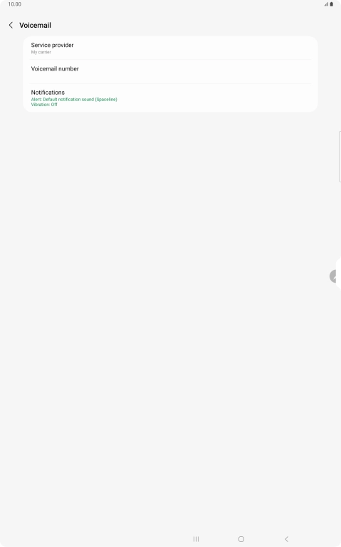 Press Voicemail number.