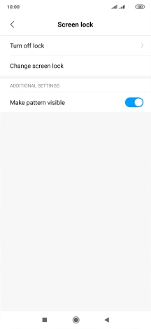 Press Turn off lock and key in the current phone lock code.