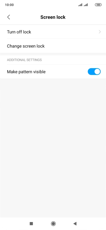 Press Turn off lock and key in the current phone lock code.