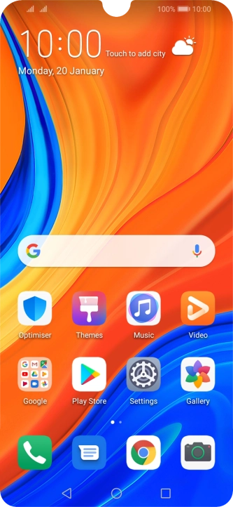 Press the message icon.