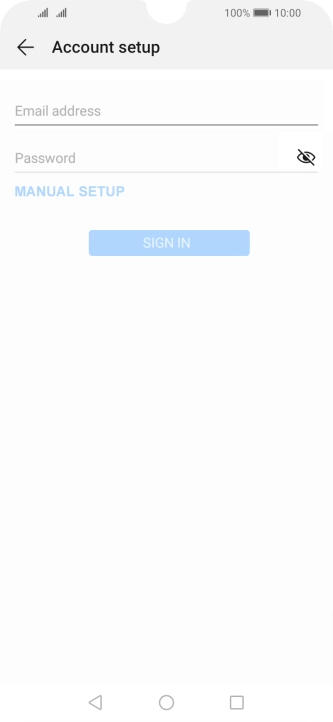 Press Email address and key in your email address.