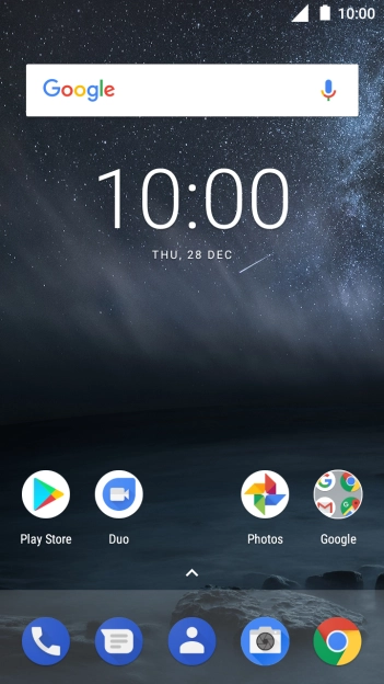 Slide your finger downwards starting from the top of the screen.
