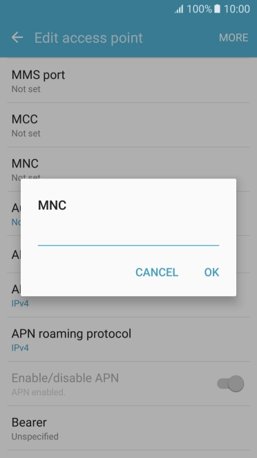 Key in 10 and press OK.