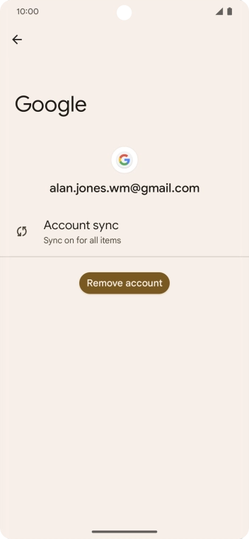 Press Account sync.