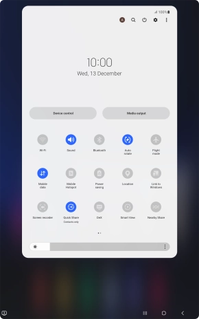 Press the settings icon.