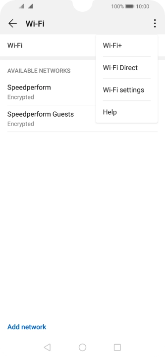 Press Wi-Fi+. Press Wi-Fi+.