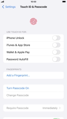 Press Add a Fingerprint... and follow the instructions on the screen to add your fingerprint.