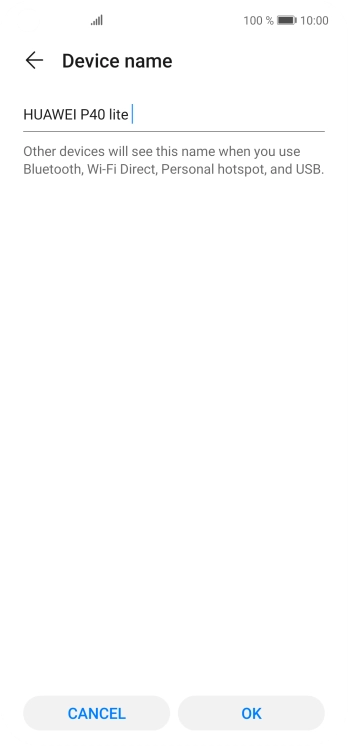 Key in the required WiFi hotspot name and press OK.