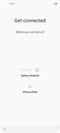 Press the required transfer method and follow the instructions on the screen to transfer the content from another phone.