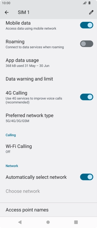 Press Wi-Fi Calling.