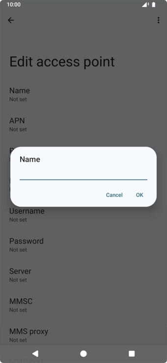 Key in O2 UK MMS and press OK.