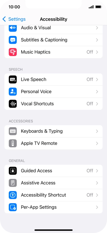 Press the required category below 'GENERAL' and follow the instructions on the screen to select the required settings. Press the required category below 'GENERAL' and follow the instructions on the screen to select the required settings.