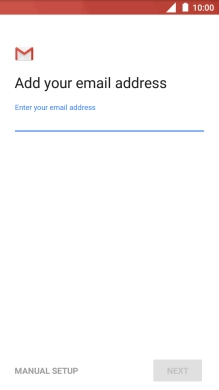 Press the field below 'Enter your email address' and key in your email address.
