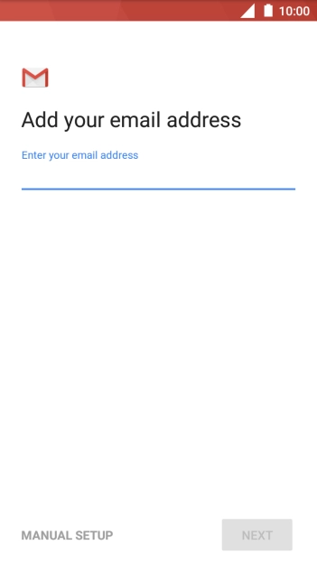 Press the field below 'Enter your email address' and key in your email address.