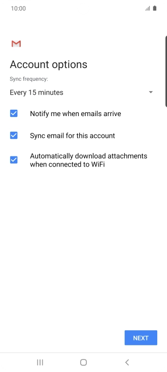 Press the drop down list below 'Sync frequency:'.