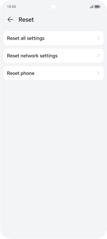 Press Reset network settings.