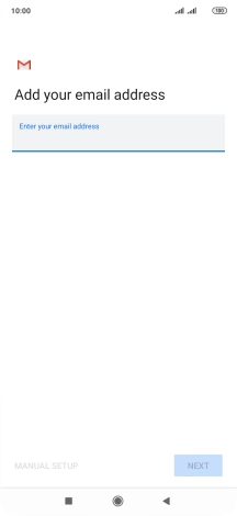 Press the field below 'Enter your email address' and key in your email address.