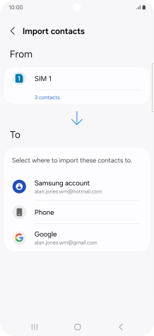 Press the required Google account.