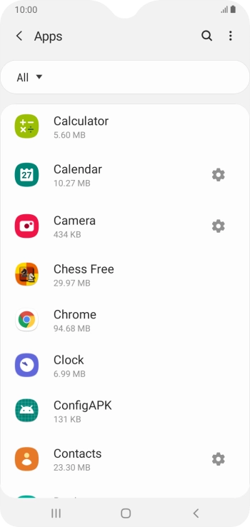 Press the required app.