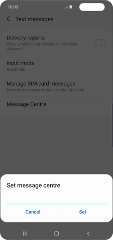Key in +447802000332 and press Set.