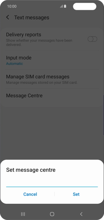 Key in +447802000332 and press Set.