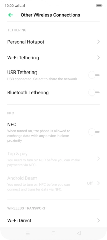 Press Personal Hotspot.