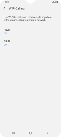 Press the required SIM.