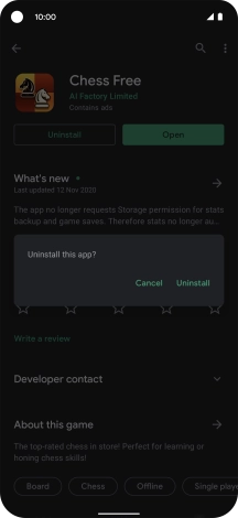 Press Uninstall.