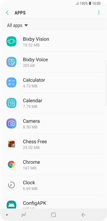 Press the required app.